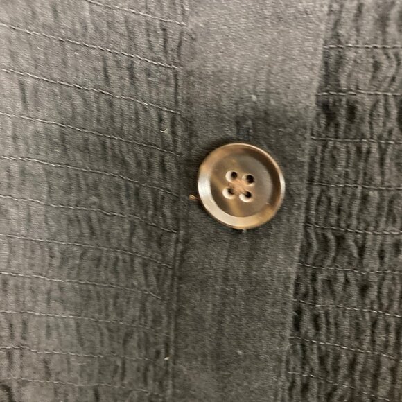 Madewell Top Womens XS Eyelet-Sleeve Lucie Smocked Peplum Black NE241 - Picture 9 of 9